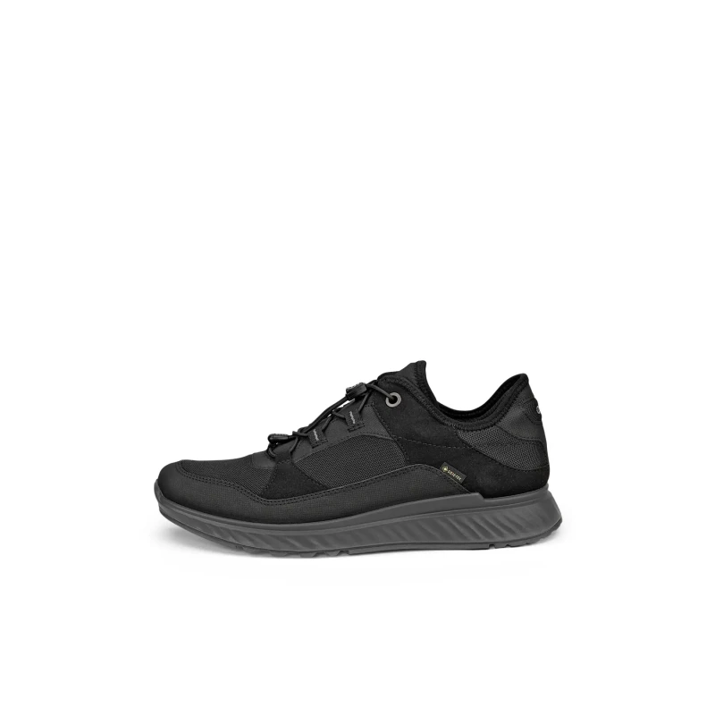 Image of Ecco Exostride Synthetic Textile Mens Comfort Trainers - Black - Size:UK 7.5