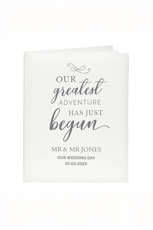 Image of Personalised Memento Company Personalised Our Greatest Adventure Traditional Photo Album in White White Unisex