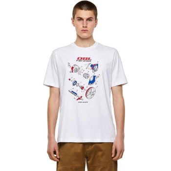 Image of Diesel DSL P-Art T Shirt - White 100