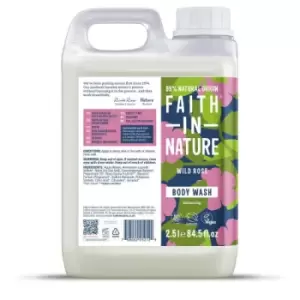 Image of Faith in Nature Wild Rose Body Wash 2.5ltr