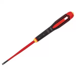 Image of Bahco ERGO Slim VDE Insulated Slotted Screwdriver 5.5 x 125mm