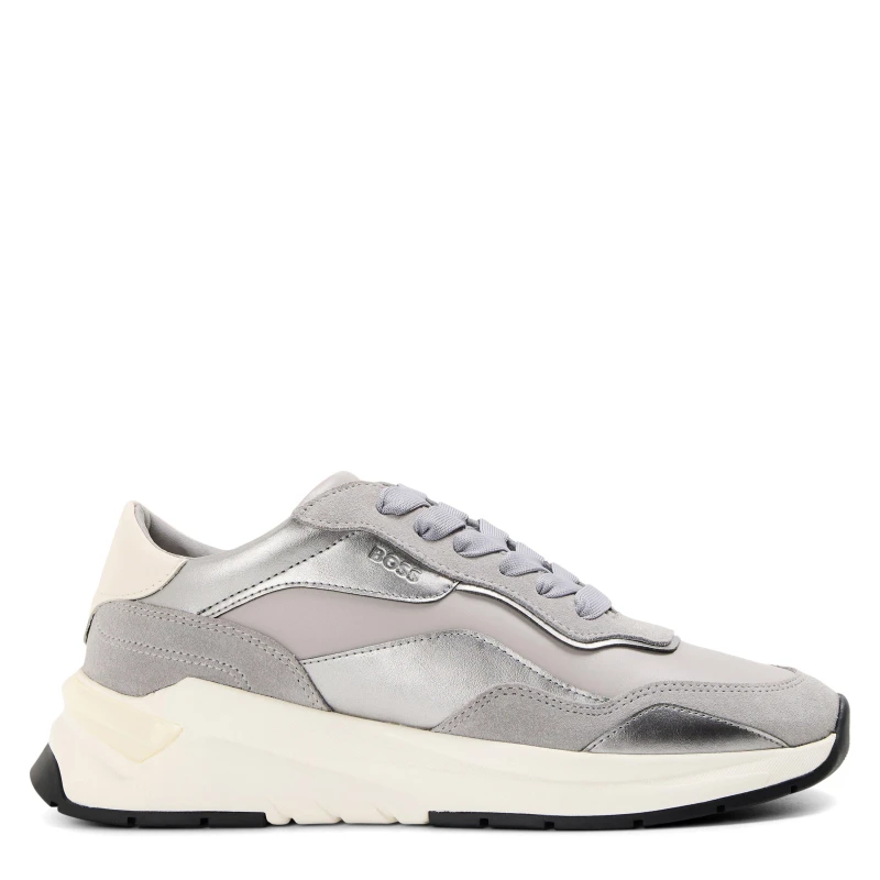 Image of Boss Womens Skylar Runners Low-Top Trainers Medium Grey female 3 (36)