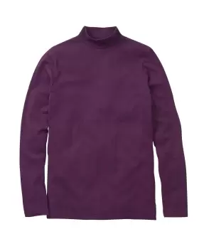 Image of Cotton Traders Long Sleeve Turtleneck Base Layer in Purple