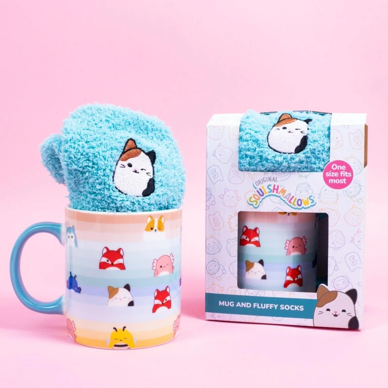 Image of Squishmallows Squishmallows Mugs & Sock Gift Set - Multi Multi One Size