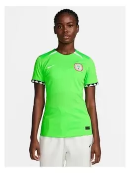 Image of Nike Nigeria 2023 Womens Home Stadium Short Sleeved Shirt - Green Size M Women