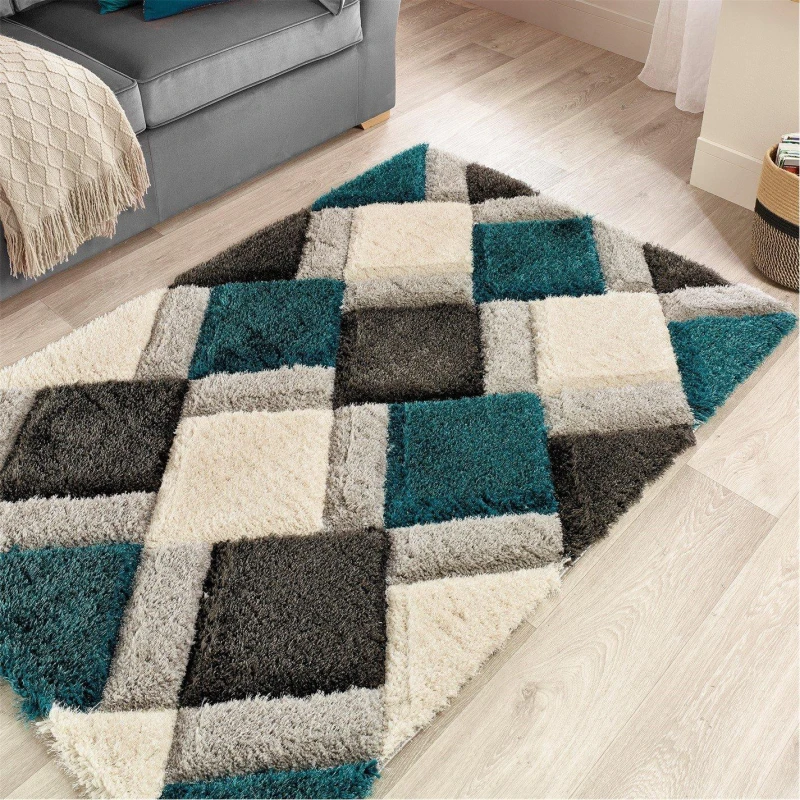 Image of Origins 3D GEO Shaggy Teal Teal unisex 160x230