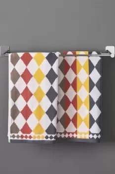 Image of 2 Pack Diamond Jacquard Hand Towel