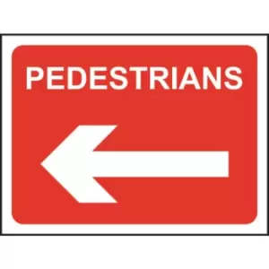 Image of 600 X 450MM Temporary Sign & Frame - Pedestrians (Arrow Left)