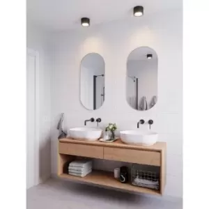 Image of Nordlux Landon LED Bathroom Ceiling Light Black, 2700K