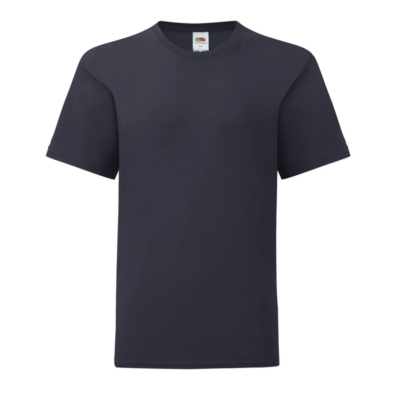 Image of Fruit of the Loom Iconic 150 T-Shirt in Mid Navy Size: 12-13 Years Mid Navy Unisex 12-13 Years