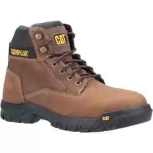 Image of Caterpillar Mens Median S3 Lace Up Leather Safety Boot (10 UK) (Brown) - Brown