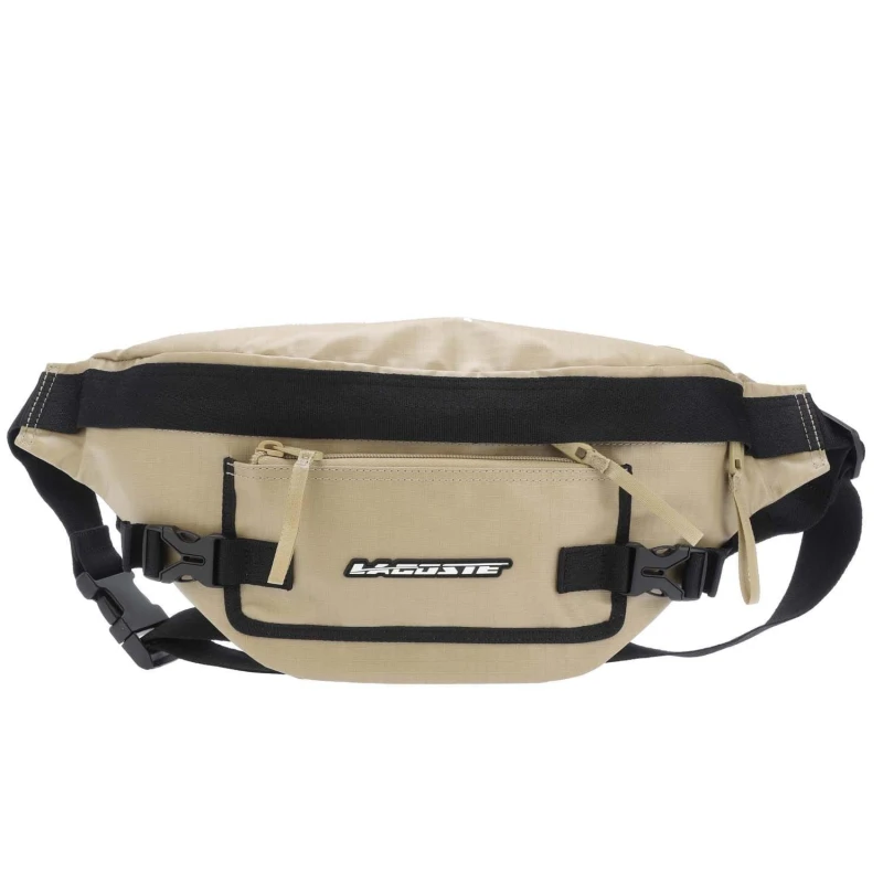 Image of Lacoste Logo Print Waist Bag - Brown Brown One Size
