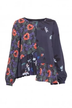 Image of French Connection Lisette Crepe Light Printed Top Multi Bright