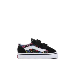 Image of Kids Old Skool Trainers in Leather with Touch 'n' Close Fastening