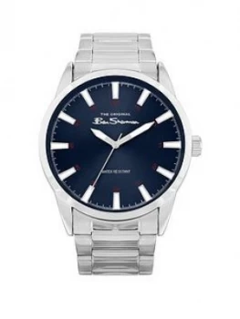 Image of Ben Sherman Blue Sunray Dial Stainless Steel Bracelet Mens Watch, One Colour, Men