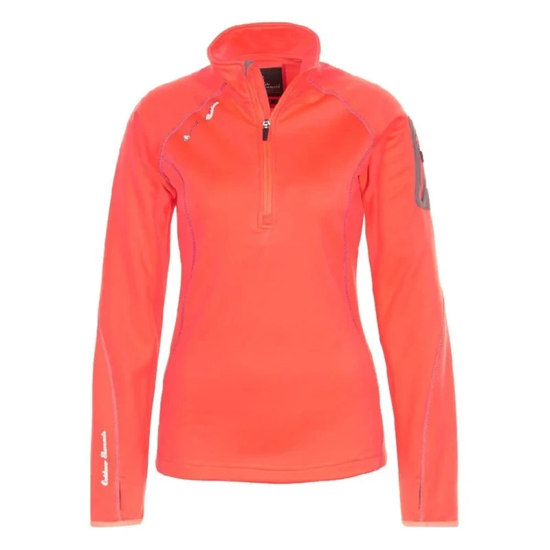 Image of Peak Mountain Girl's fleece shell sweatshirt Peak Mountain Gacerun Orange Female 16 ans GACERUN/KS-CORAIL