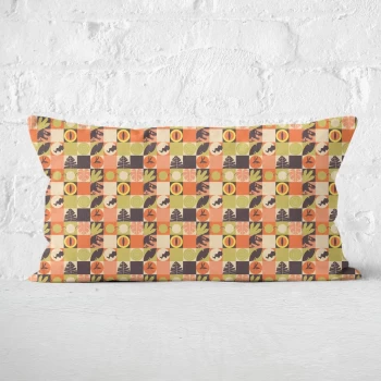 Image of Orange Jurassic Park Rectangular Cushion 30x50 - Eco Friendly