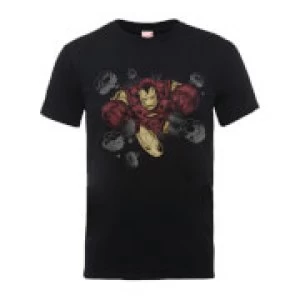 Image of Marvel Comics Iron Man Rocks Mens Black T-Shirt - M - Black