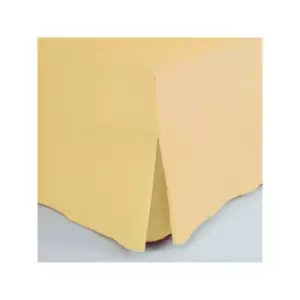 Image of Belledorm Easycare Polycotton Percale 200 Thread Count Box Pleat Fitted Valance Sheet, Saffron, Single