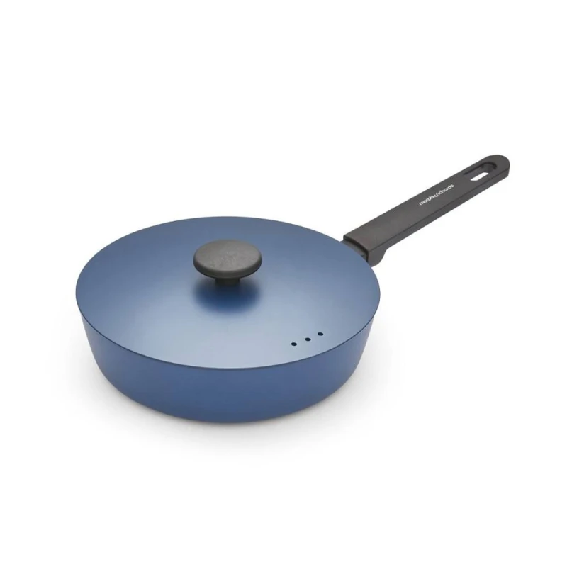 Image of Morphy Richards 24cm Forged Aluminium Saute Pan in Blue Size: Medium Blue Unisex Medium