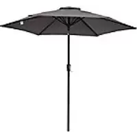 Image of OutSunny Patio Umbrella Aluminum, Metal, Polyester fabric Grey