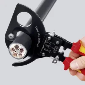 Image of Knipex 95 36 250 Ratcheting cable cutter Suitable for (cable stripping) Single/multi-core aluminium and copper cables 32mm 240 mm²