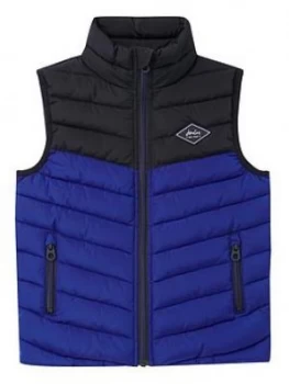 Image of Joules Boys Brook Colourblock Gilet - Navy, Size Age: 5 Years