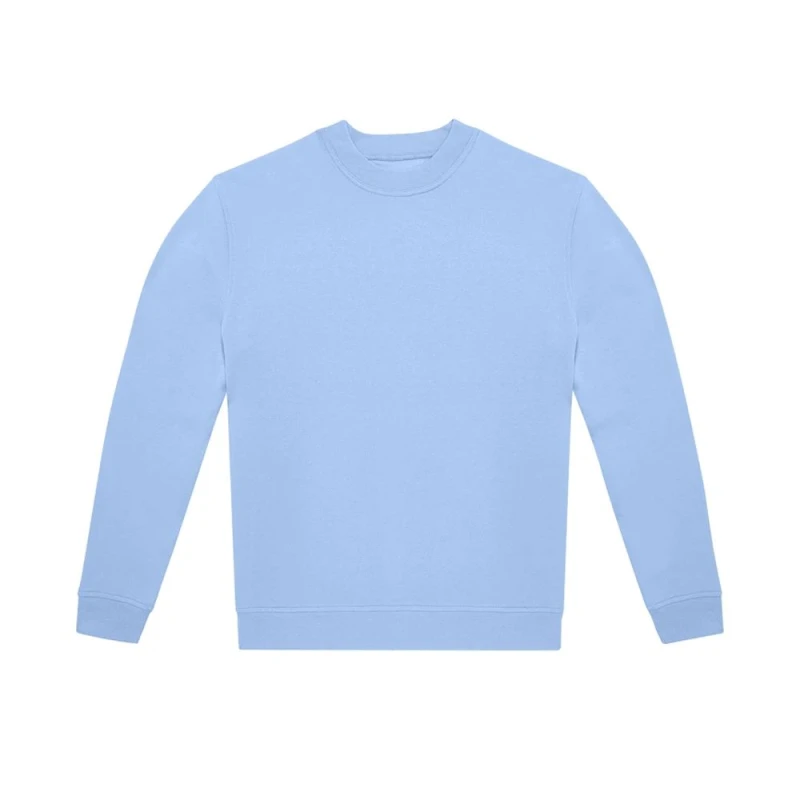 Image of B&C Mens ID.332 Crew Neck Sweatshirt in Pale Blue Size: XS Pale Blue Male XS