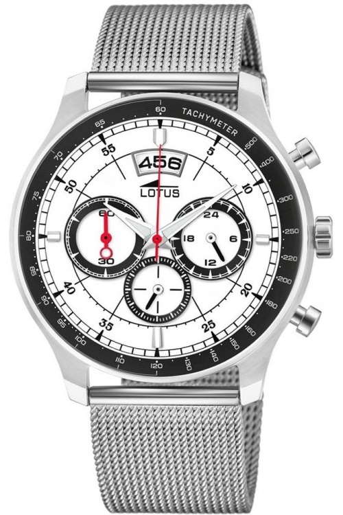 Image of Lotus White and Silver Chronograph Watch - L10138/1