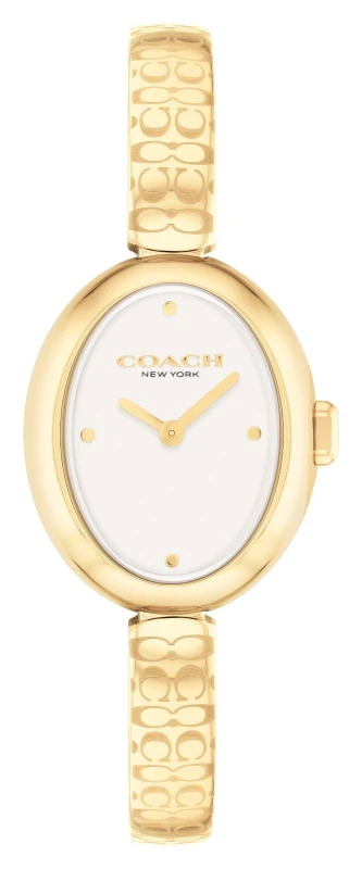 Image of Coach 14504528 Sammy (22.5mm) Silver Dial / Gold PVD Watch
