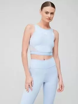 Image of adidas Hyperglam Stripe Tank - Blue Size 2XL, Women