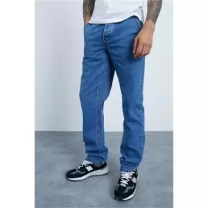 Image of I Saw It First Stacked Tailored Denim Jeans - Blue