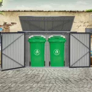 Image of Groundlevel Large Double Door Metal Bin Shed
