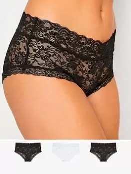 Image of Long Tall Sally 3 Pack Floral Lace Shorts, Multi, Size 22-24, Women