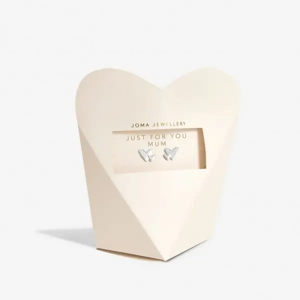 Image of Mother's Day From the Heart Gift Box Just For You Mum Silver Plated Earrings 6965