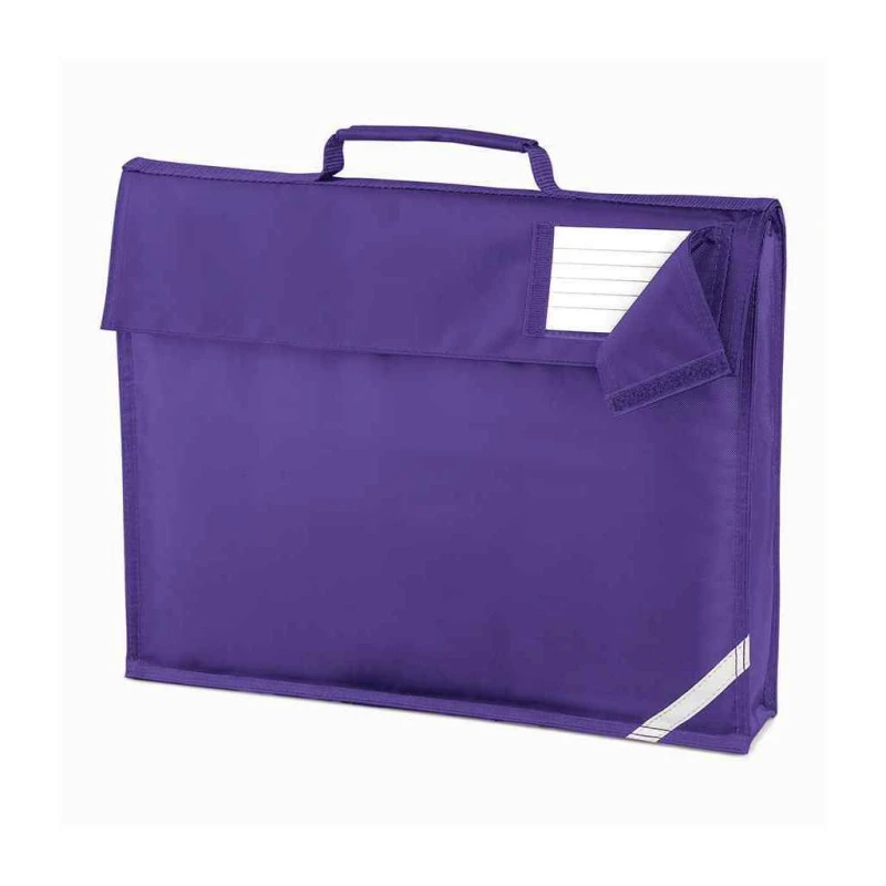 Image of Quadra Mens Reflective Book Bag in Purple Purple Male