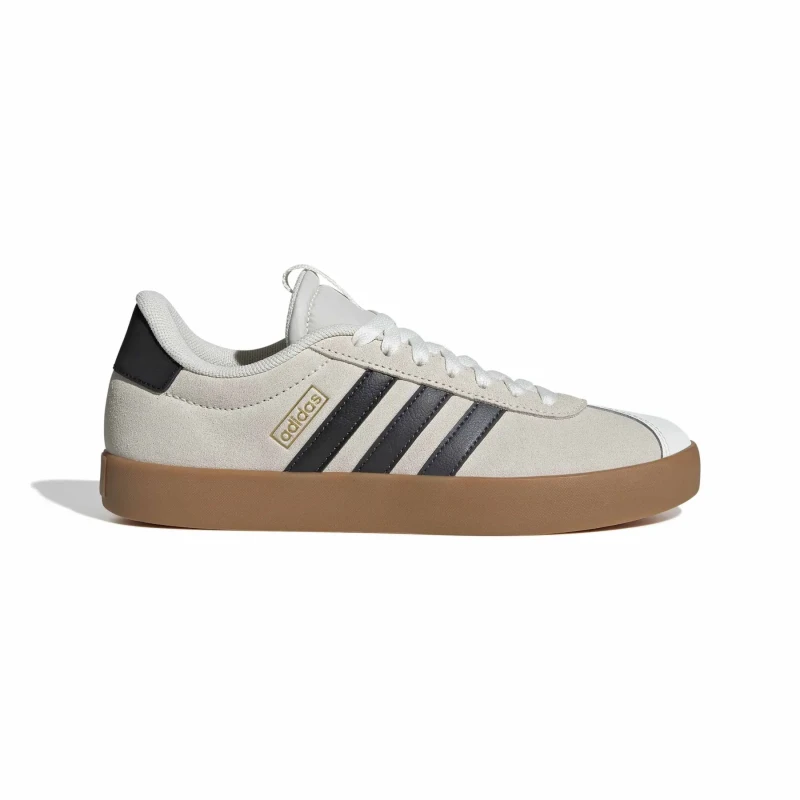 Image of adidas Sportswear Womens Vl Court 30 Trainers - White, Off White/Grey Six/Gold Met., Size 3.5, Women Off White/Grey Six/Gold Met. WA9CT Female 3.5