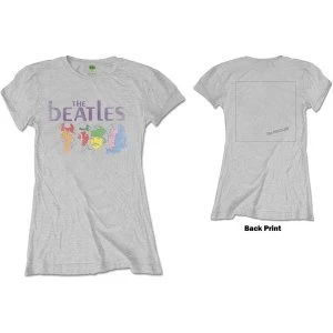 Image of The Beatles - White Album Back Womens Medium T-Shirt - Grey