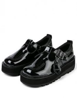 Image of Kickers Kick Stack T-Bar Shoe - Black