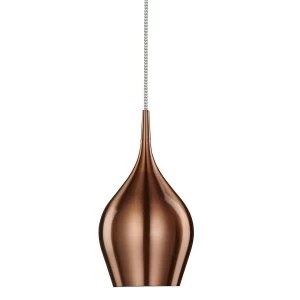 Image of 1 Light Small Dome Ceiling Pendant Copper, E14