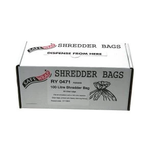 Image of Robinson Young Safewrap Shredder Bags 100 Litre Pack of 50