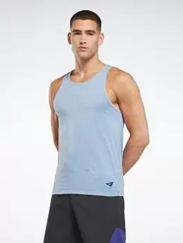 Image of Reebok Les Mills Natural Dye Tank Top, Purple, Size S, Men