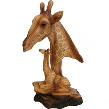 Image of Naturecraft Wood Effect Resin Figurine - Giraffe Head