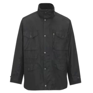 Image of Barbour Mens Sapper Wax Jacket Black Small