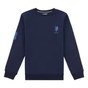 Image of US Polo Assn Player 3 Crew Sweater Infant Boys - Blue