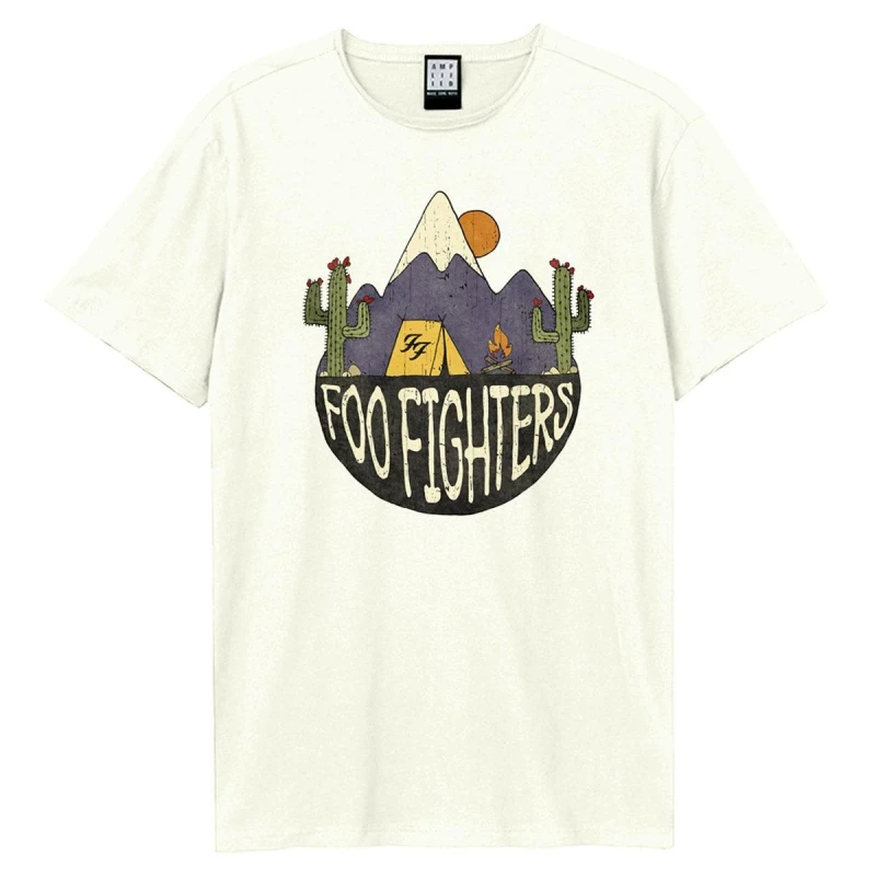 Image of Amplified Amplified Men Mexican Camp Foo Fighters T-Shirt in White Size: X-Small White XS Male 5063527553492