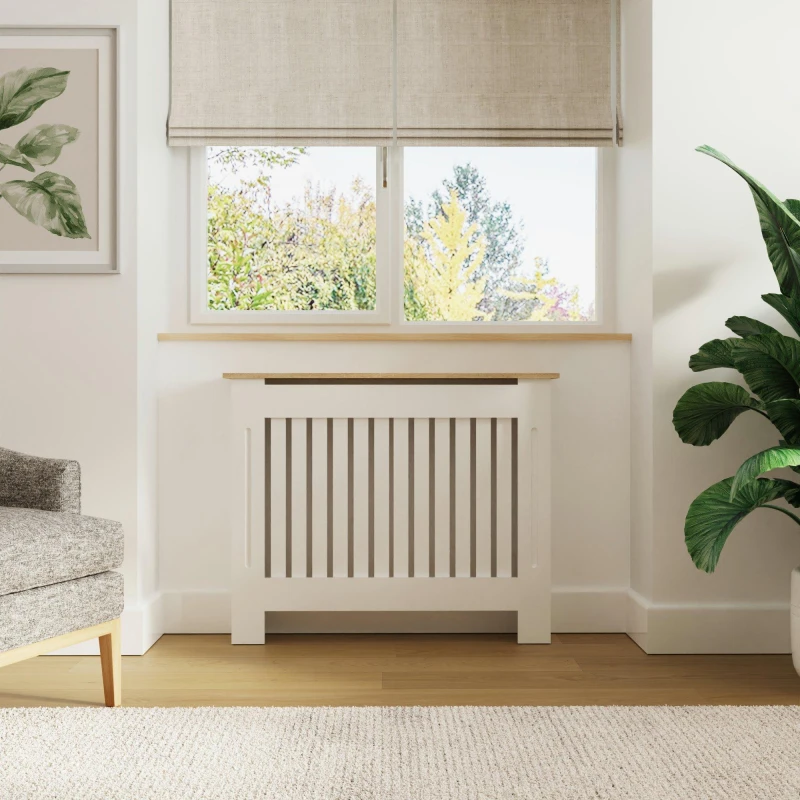 Image of GFW GFW Longslow Medium Radiator Cover - White & Oak