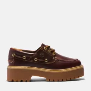 Image of Timberland Stone Street Womens timberland Premium Boat Shoe For Her In Burgundy Burgundy, Size 3