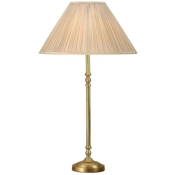 Image of Interiors Fitzroy - 1 Light Table Lamp Brass with Beige Shade, B22