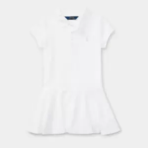Image of Polo Ralph Lauren Girls Polo Dress - White - 6 Years